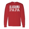 thumbnail image 1 of Inktastic Alabama Papa Distressed White Text Long Sleeve T-Shirt, 1 of 5