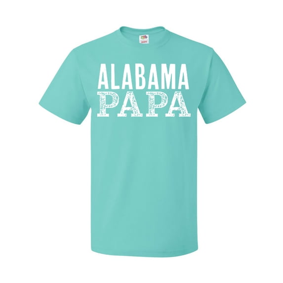 Inktastic Alabama Papa Distressed White Text T-Shirt