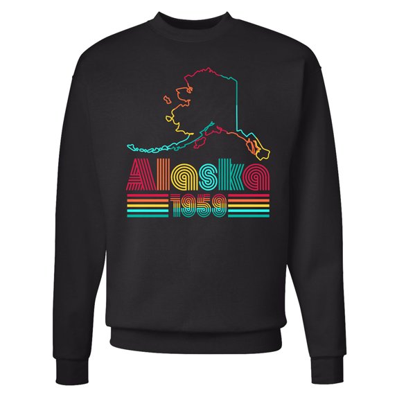 Inktastic Alaska 1959 with Retro Font Adult Sweatshirt