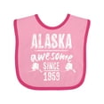 thumbnail image 1 of Inktastic Alaska Awesome Since 1959 Boys or Girls Baby Bib, 1 of 4