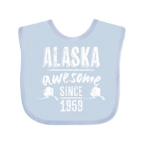 Inktastic Alaska Awesome Since 1959 Boys or Girls Baby Bib