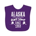 thumbnail image 1 of Inktastic Alaska Awesome Since 1959 Boys or Girls Baby Bib, 1 of 4