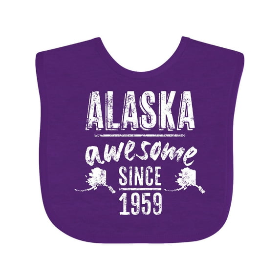 Inktastic Alaska Awesome Since 1959 Boys or Girls Baby Bib
