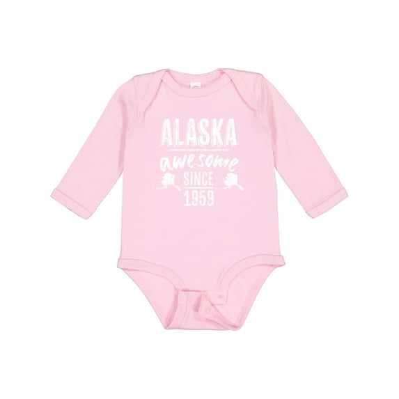 Inktastic Alaska Awesome Since 1959 Boys or Girls Long Sleeve Baby Bodysuit