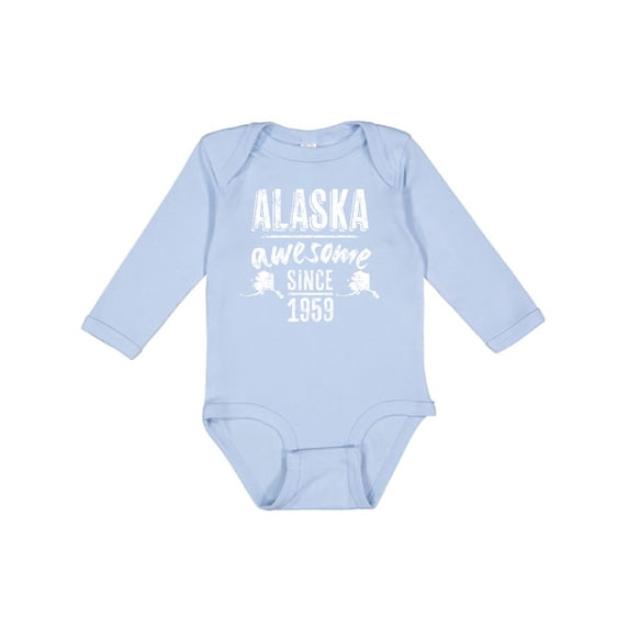 Inktastic Alaska Awesome Since 1959 Boys or Girls Long Sleeve Baby Bodysuit
