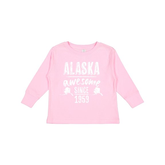 Inktastic Alaska Awesome Since 1959 Boys or Girls Long Sleeve Toddler T-Shirt