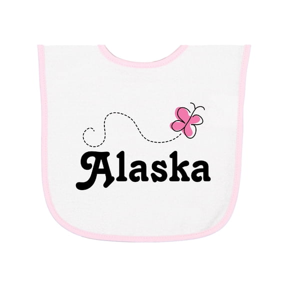 Inktastic Alaska Butterfly Baby Terry Cloth Bib