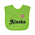 thumbnail image 1 of Inktastic Alaska Butterfly Girls Baby Bib, 1 of 4