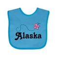 thumbnail image 1 of Inktastic Alaska Butterfly Girls Baby Bib, 1 of 4