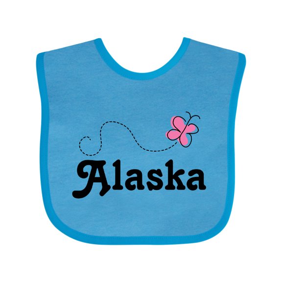 Inktastic Alaska Butterfly Girls Baby Bib