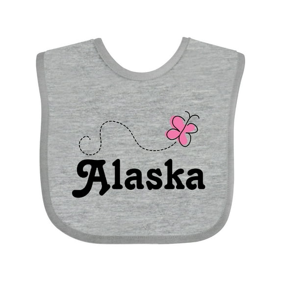 Inktastic Alaska Butterfly Girls Baby Bib