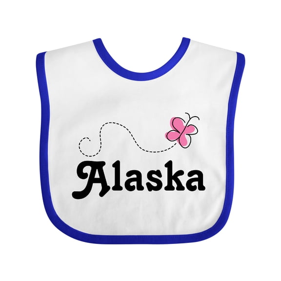 Inktastic Alaska Butterfly Girls Baby Bib