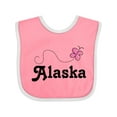 thumbnail image 1 of Inktastic Alaska Butterfly Girls Baby Bib, 1 of 4