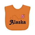 thumbnail image 1 of Inktastic Alaska Butterfly Girls Baby Bib, 1 of 4