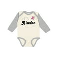 thumbnail image 1 of Inktastic Alaska Butterfly Girls Long Sleeve Baby Bodysuit, 1 of 5