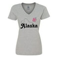 thumbnail image 1 of Inktastic Alaska Butterfly Women's V-Neck T-Shirt, 1 of 5