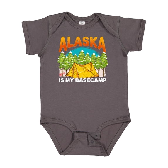 Inktastic Alaska Camping Vacation Boys or Girls Baby Bodysuit
