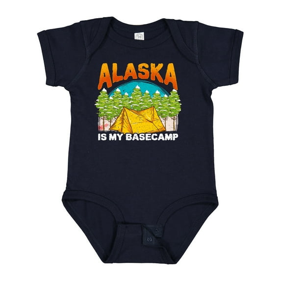 Inktastic Alaska Camping Vacation Boys or Girls Baby Bodysuit