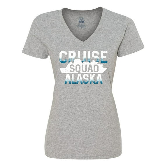 Inktastic Alaska Cruise Squad Vacation Trip Women's V-Neck T-Shirt