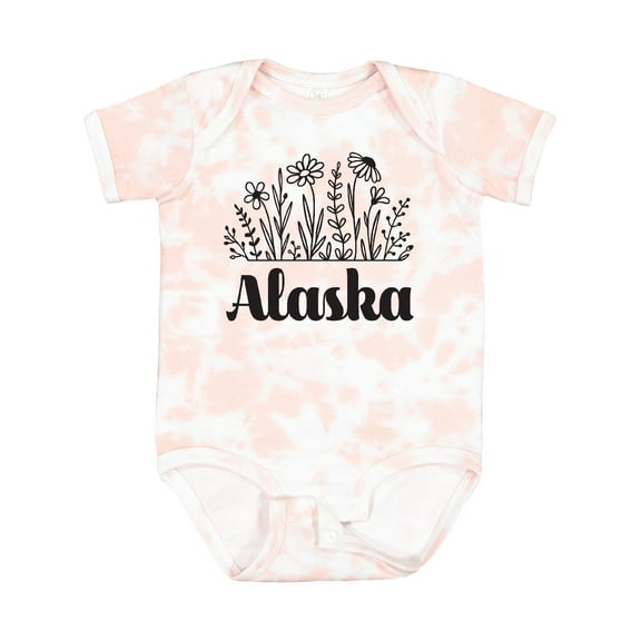 Inktastic Alaska Flowered Girls Baby Bodysuit