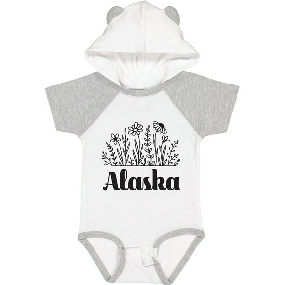 Inktastic Alaska Flowered Girls Baby Bodysuit