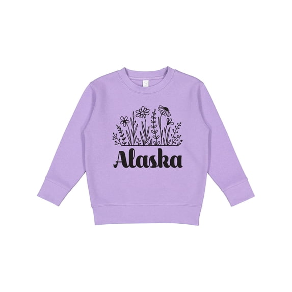 Inktastic Alaska Flowered Toddler Sweatshirt