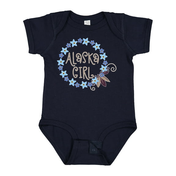 Inktastic Alaska Girl Forget-Me-Not Flower Girls Baby Bodysuit
