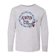 thumbnail image 1 of Inktastic Alaska Girl Forget-me-not Flower Long Sleeve Youth T-Shirt, 1 of 5