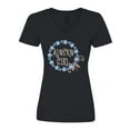 thumbnail image 1 of Inktastic Alaska Girl Forget-Me-Not Flower Women's V-Neck T-Shirt, 1 of 5