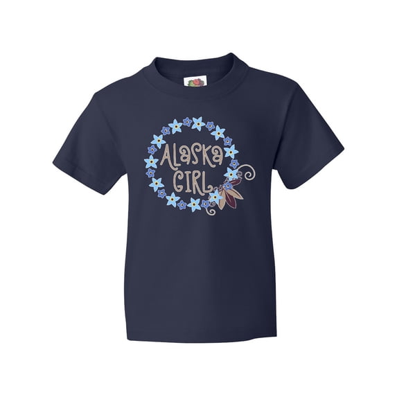 Inktastic Alaska Girl Forget-Me-Not Flower Youth T-Shirt