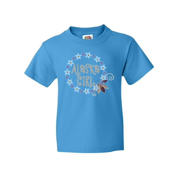 Inktastic Alaska Girl Forget-Me-Not Flower Youth T-Shirt