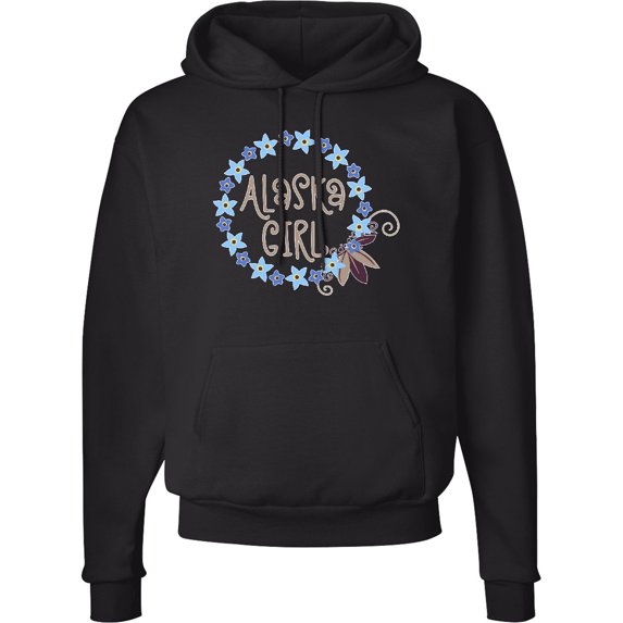 Inktastic Alaska Girl Forget-me-not Flower Adult Hoodie Sweatshirt