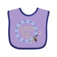 thumbnail image 1 of Inktastic Alaska Girl Forget-me-not Flower Girls Baby Bib, 1 of 4