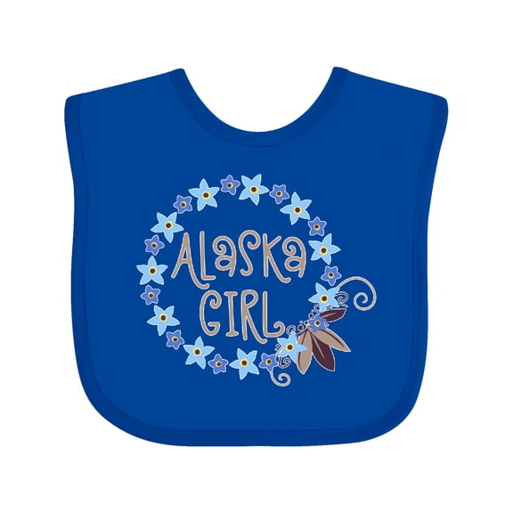 Inktastic Alaska Girl Forget-me-not Flower Girls Baby Bib