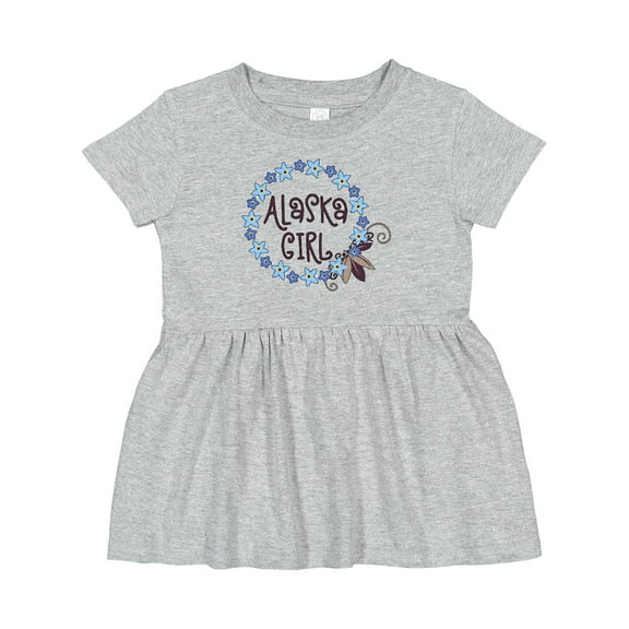 Inktastic Alaska Girl Forget-me-not Flower Girls Baby Dress