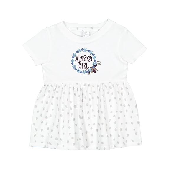Inktastic Alaska Girl Forget-me-not Flower Girls Baby Dress