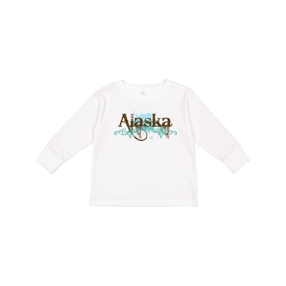 Inktastic Alaska Grunge Boys or Girls Long Sleeve Toddler T-Shirt