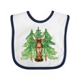 thumbnail image 1 of Inktastic Alaska Moose and Trees Boys or Girls Baby Bib, 1 of 4