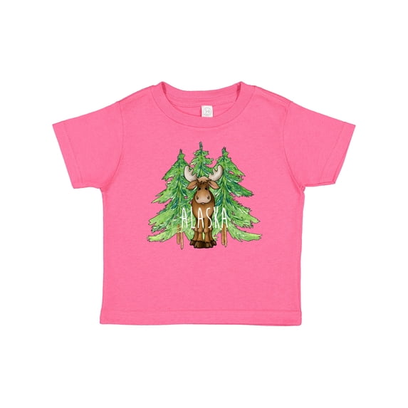 Inktastic Alaska Moose and Trees Boys or Girls Baby T-Shirt