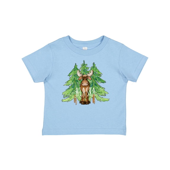 Inktastic Alaska Moose and Trees Boys or Girls Baby T-Shirt