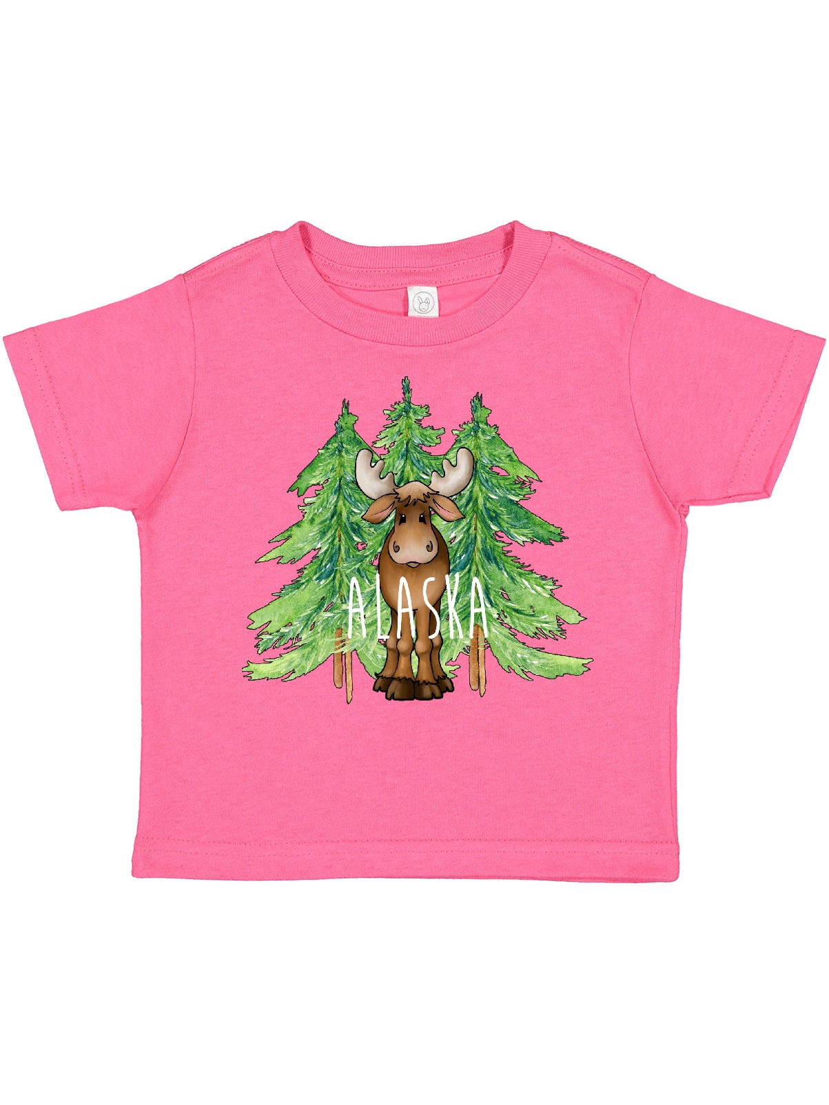Inktastic Alaska Moose and Trees Boys or Girls Toddler TShirt