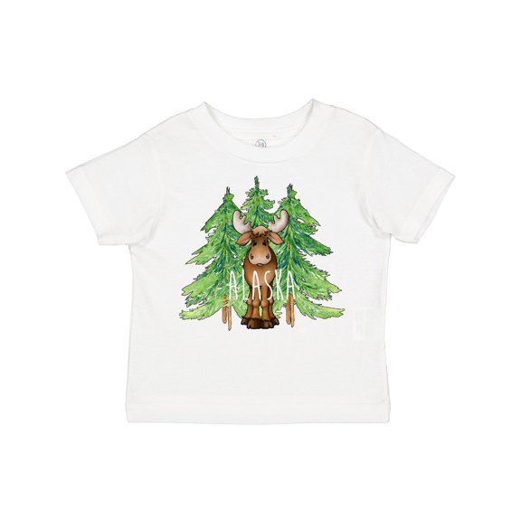 Inktastic Alaska Moose and Trees Boys or Girls Toddler T-Shirt