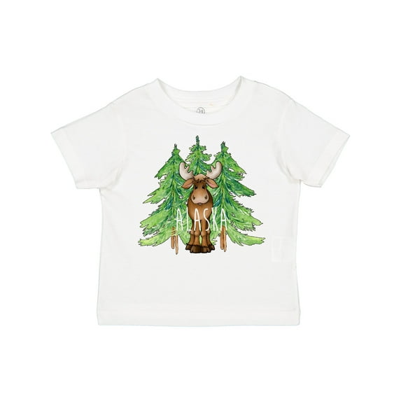 Inktastic Alaska Moose and Trees Boys or Girls Toddler T-Shirt