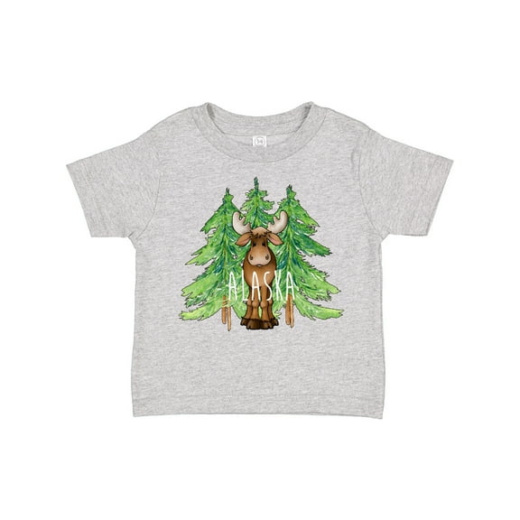 Inktastic Alaska Moose and Trees Boys or Girls Toddler T-Shirt