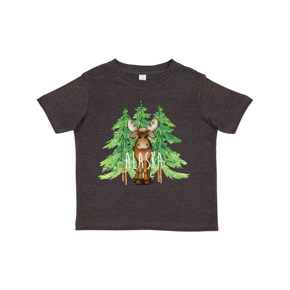 Inktastic Alaska Moose and Trees Boys or Girls Toddler T-Shirt