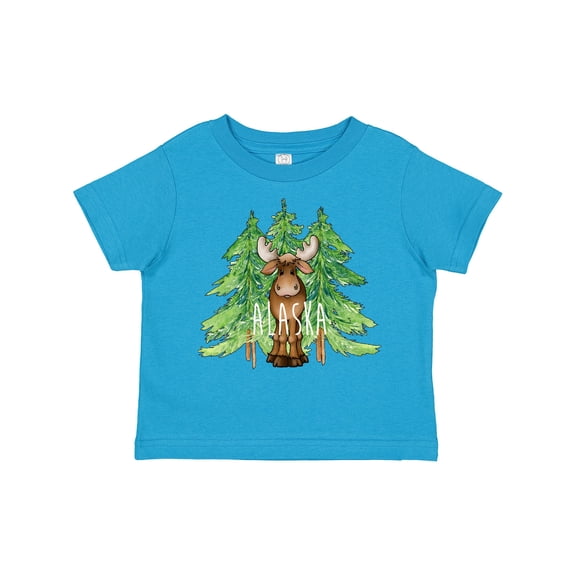 Inktastic Alaska Moose and Trees Boys or Girls Toddler T-Shirt
