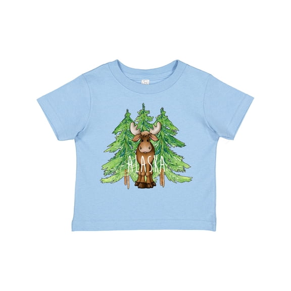 Inktastic Alaska Moose and Trees Boys or Girls Toddler T-Shirt