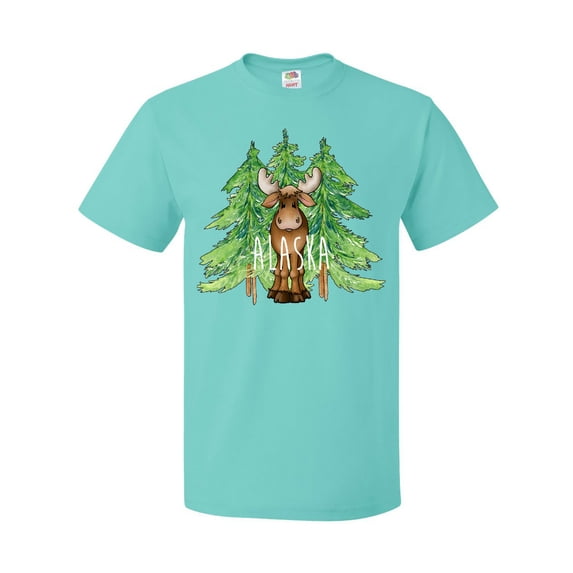 Inktastic Alaska Moose and Trees T-Shirt