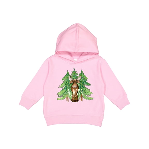 Inktastic Alaska Moose and Trees Toddler Hoodie