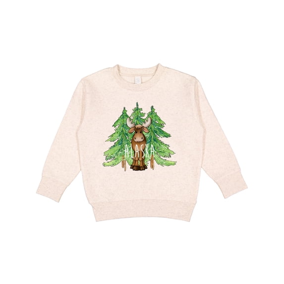 Inktastic Alaska Moose and Trees Toddler Sweatshirt